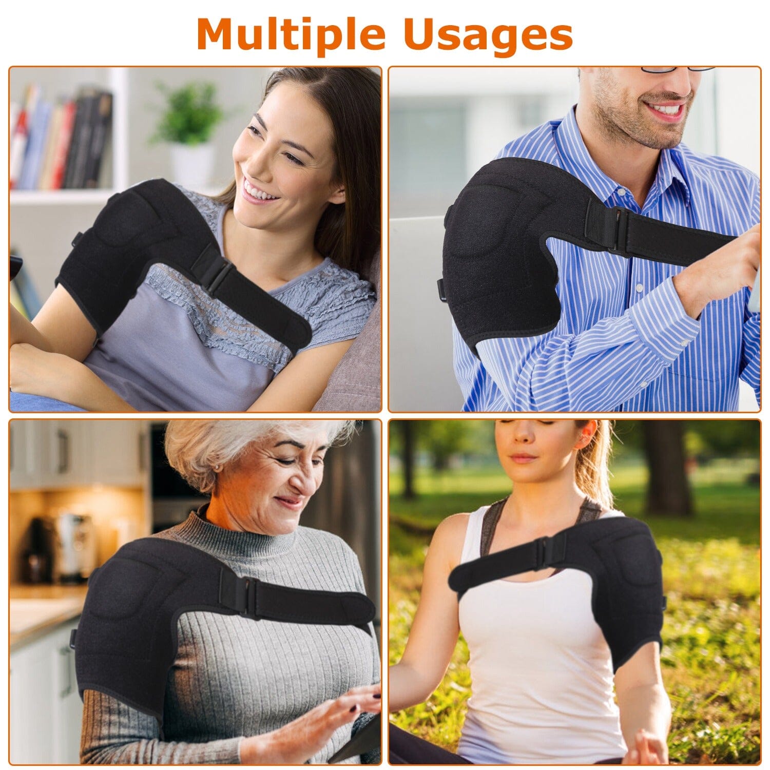 Electric Heating Pad Therapy Shoulder Heating Wrap Compression Sleeve Official