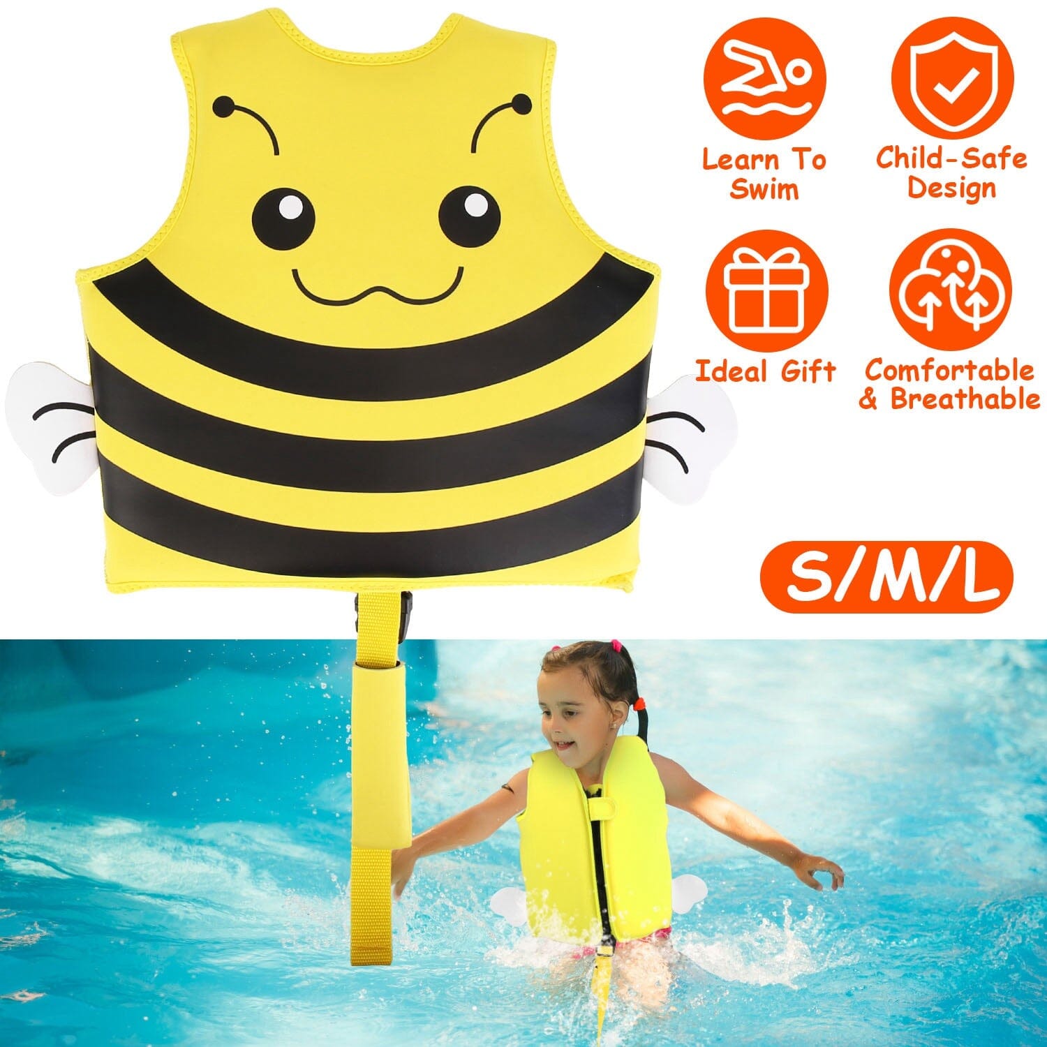 Swim Vest for Kids Float Jacket with Adjustable Crotch Strap Sale Explore