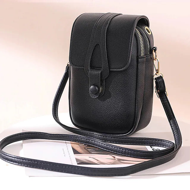 Women's Crossbody Leather Solid Color Plain Bag Wallet Buy Cheap Perfect