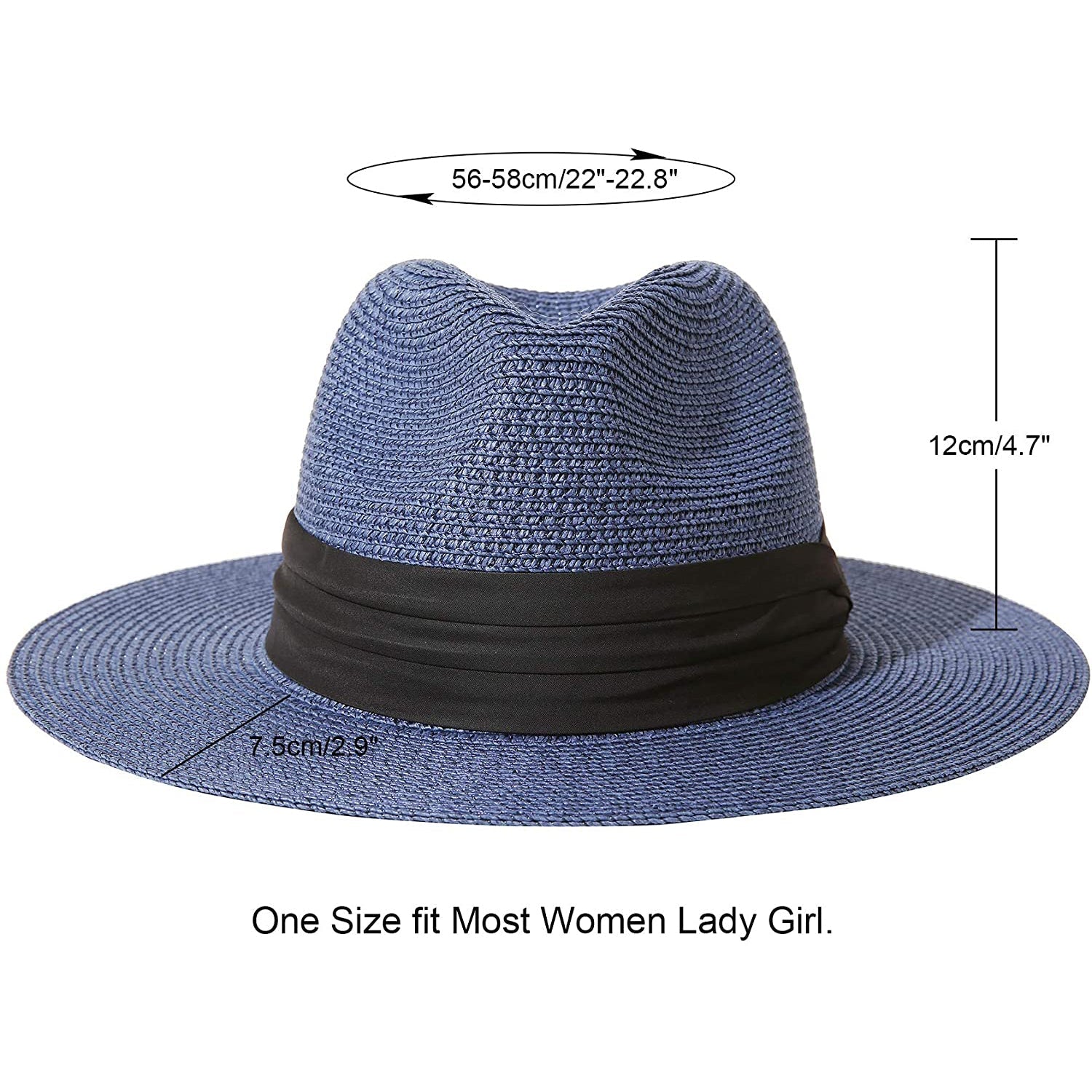 Women Wide Brim Straw Panama Roll up Hat With Mastercard Cheap Pice