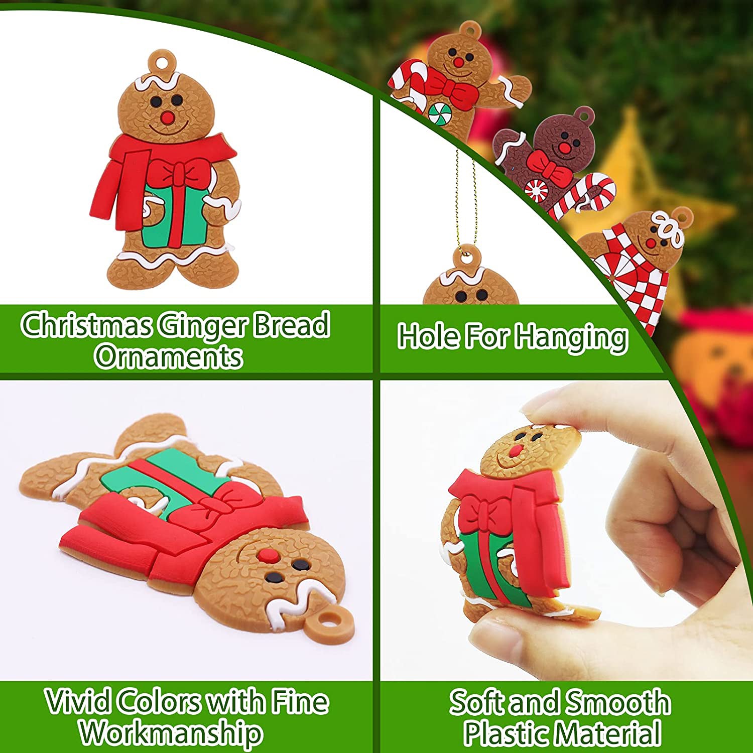 12-Piece: Gingerbread Man Ornaments Buy Cheap Best Wholesale