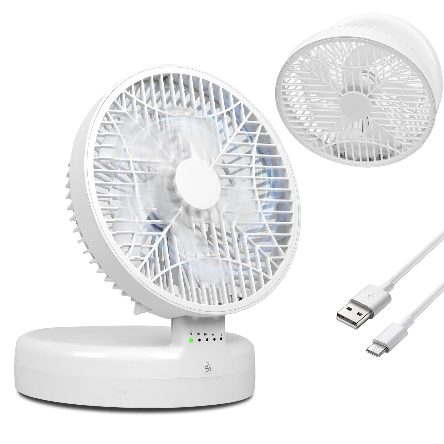 Foldable Desk Fan with 4 Wind Speeds Type-C Rechargeable Wall-Mounted Cheap Sale Choice