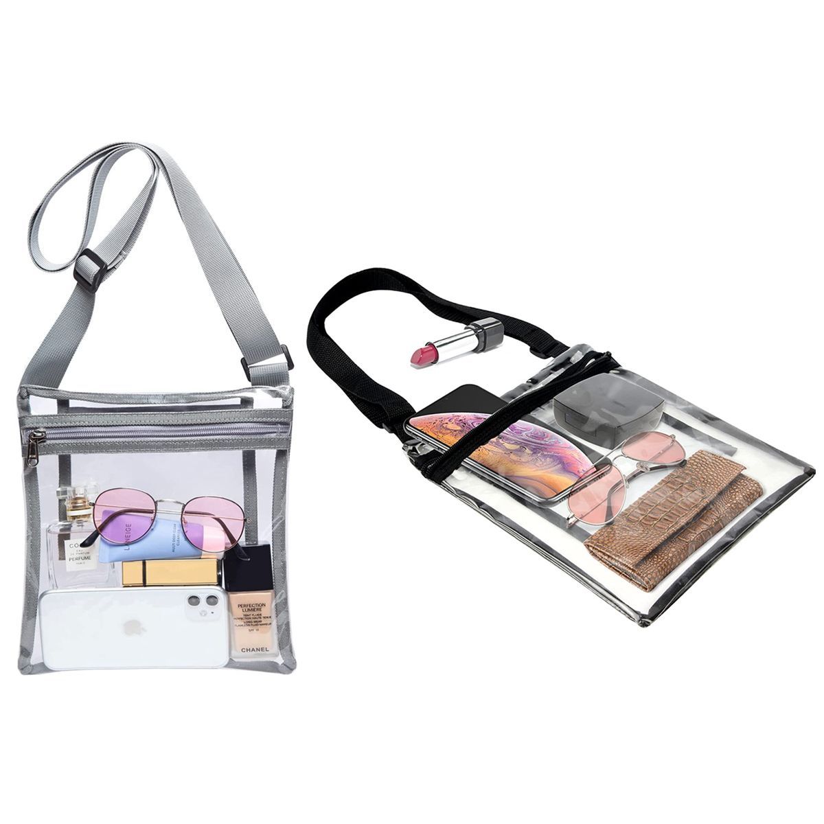 Stadium Approved Clear Crossbody Bag Purse with Adjustable Strap Cheap Discount Sale