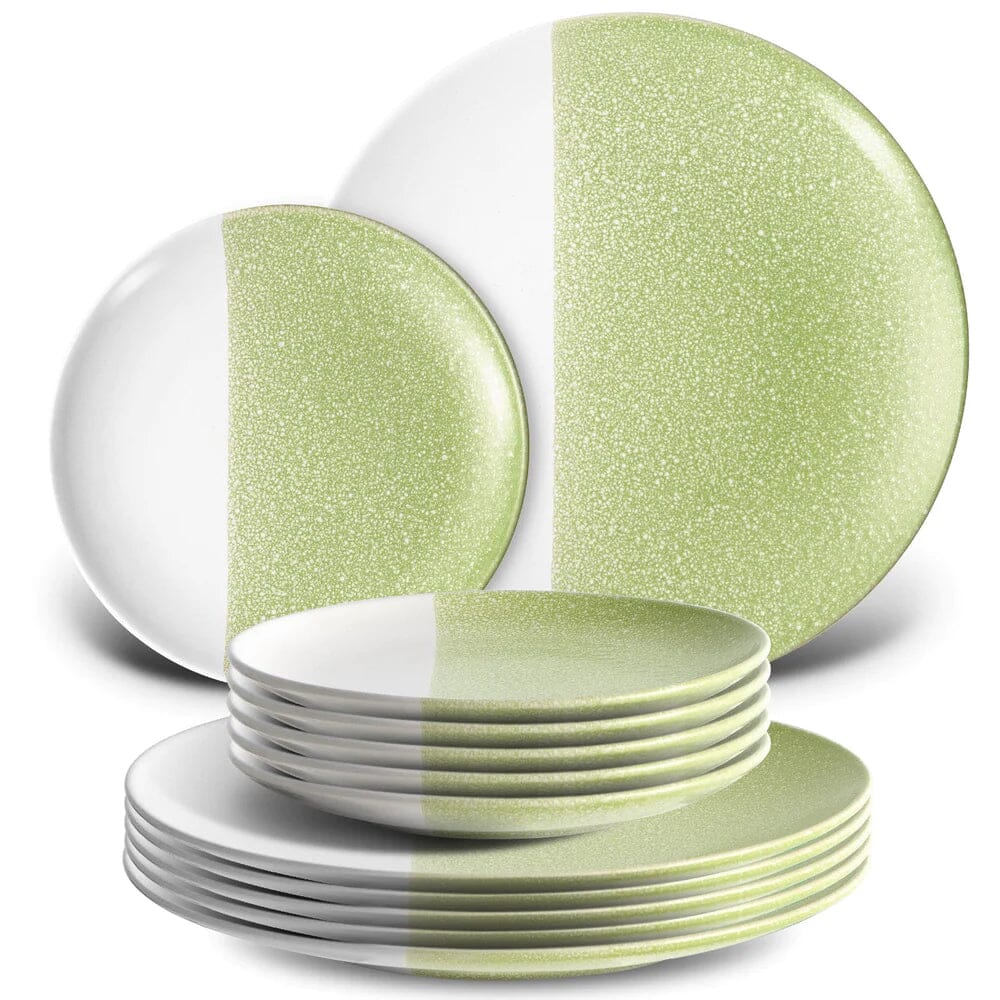 12-Piece: HITECLIFE Dinner Plates Set Free Shipping Factory Outlet