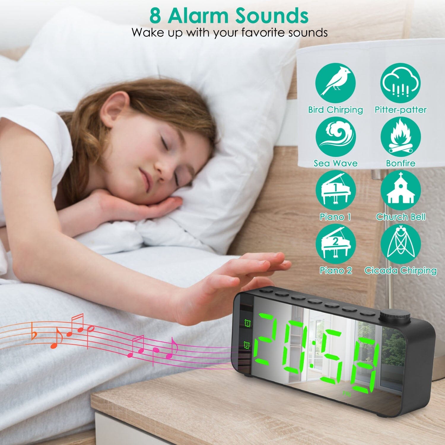 RGB Color LED Digital Alarm Clock Free Shipping Online