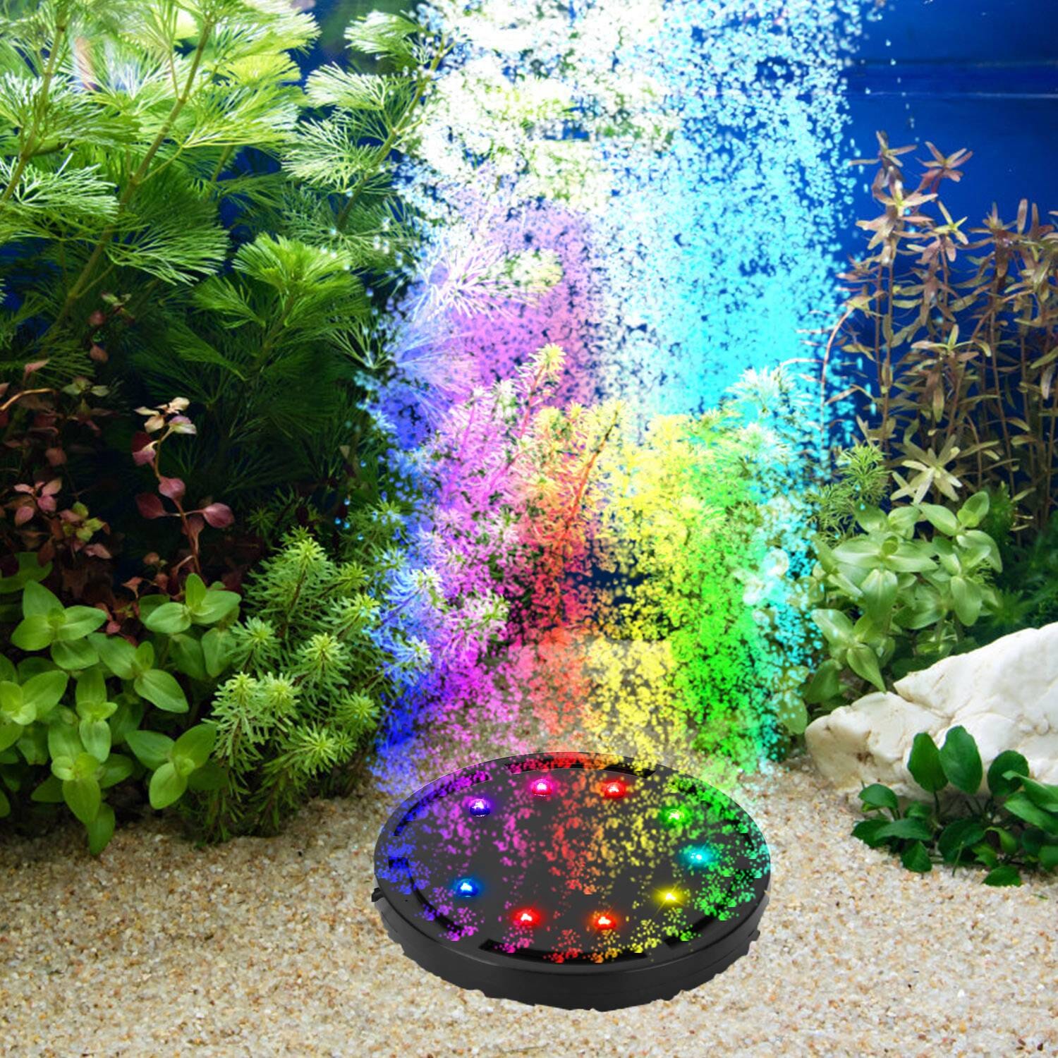 4in Multi-Colored LED Aquarium Air Bubble Lamp Footlocker Pictures