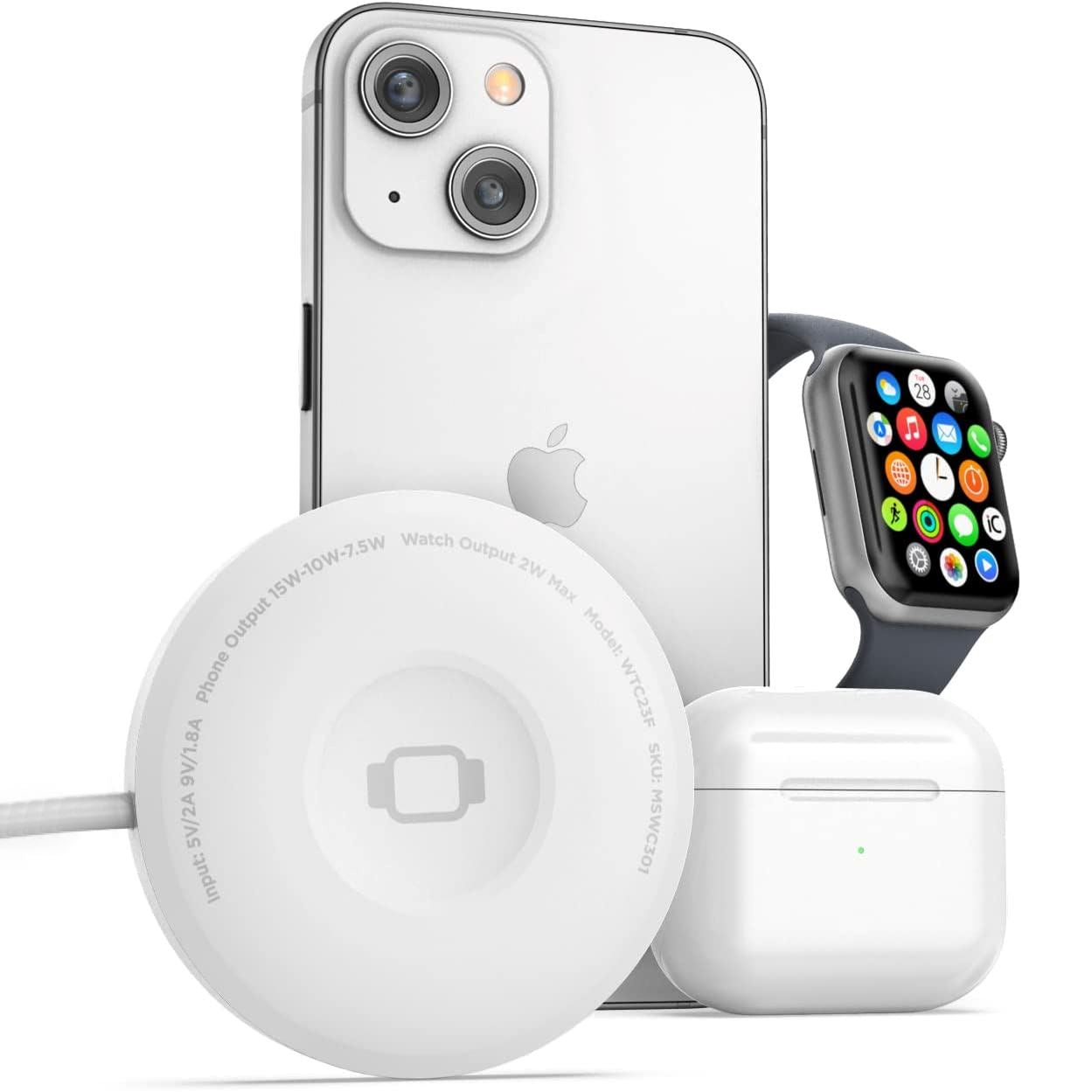 2-in-1 Magnetic Wireless Charger for Both Apple Watch and iPhone Finishline Online