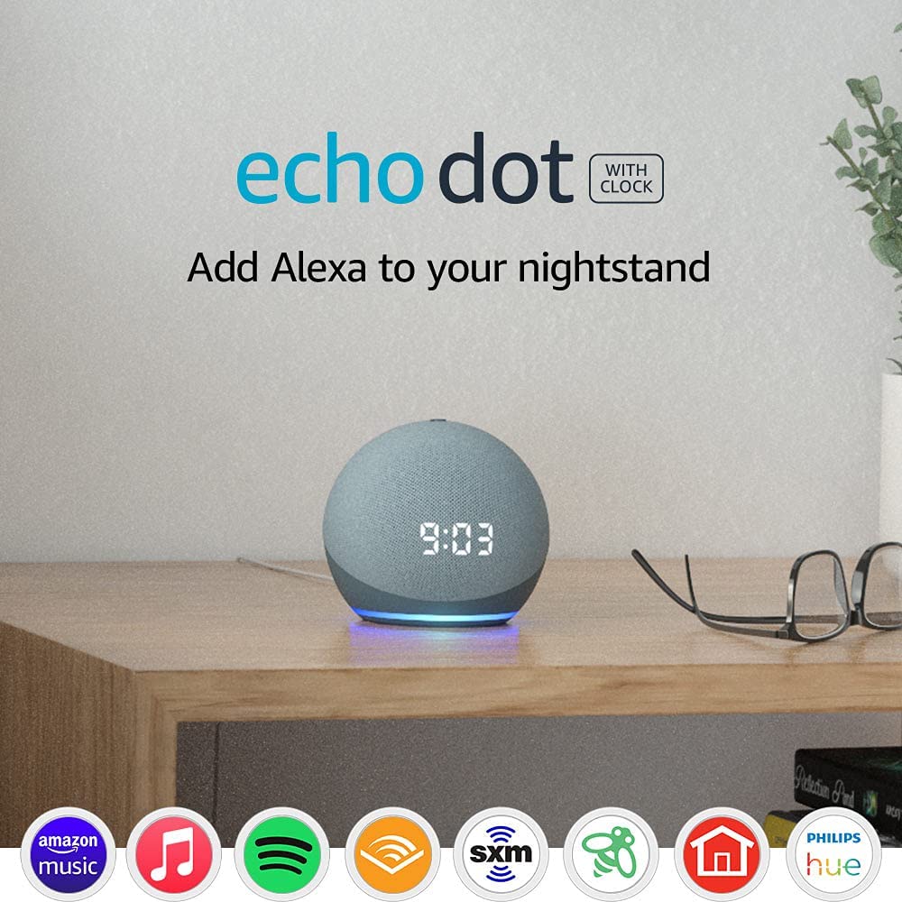 Amazon Echo Dot 4th Gen Smart speaker with clock and Alexa Clearance 100% Guaranteed