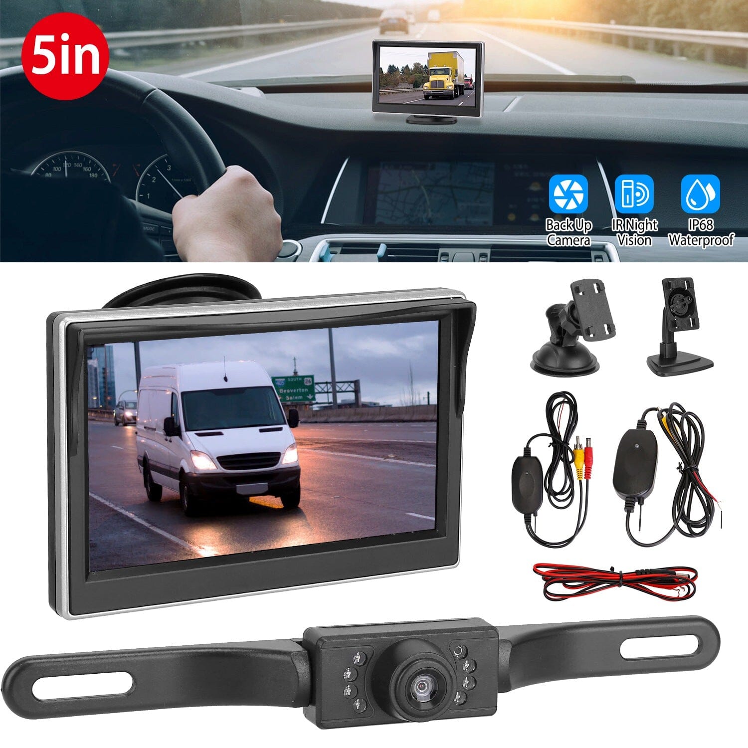 5 Screen Backup Camera Monitor Kit Clearance Footlocker Pictures