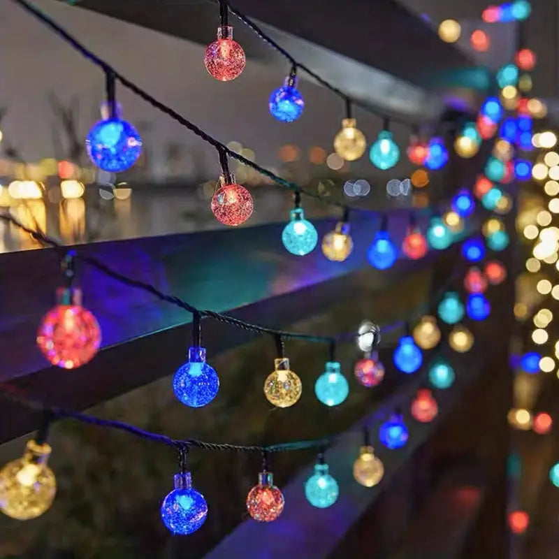 Crystal Globe Solar String Lights Many Kinds Of Cheap Pice