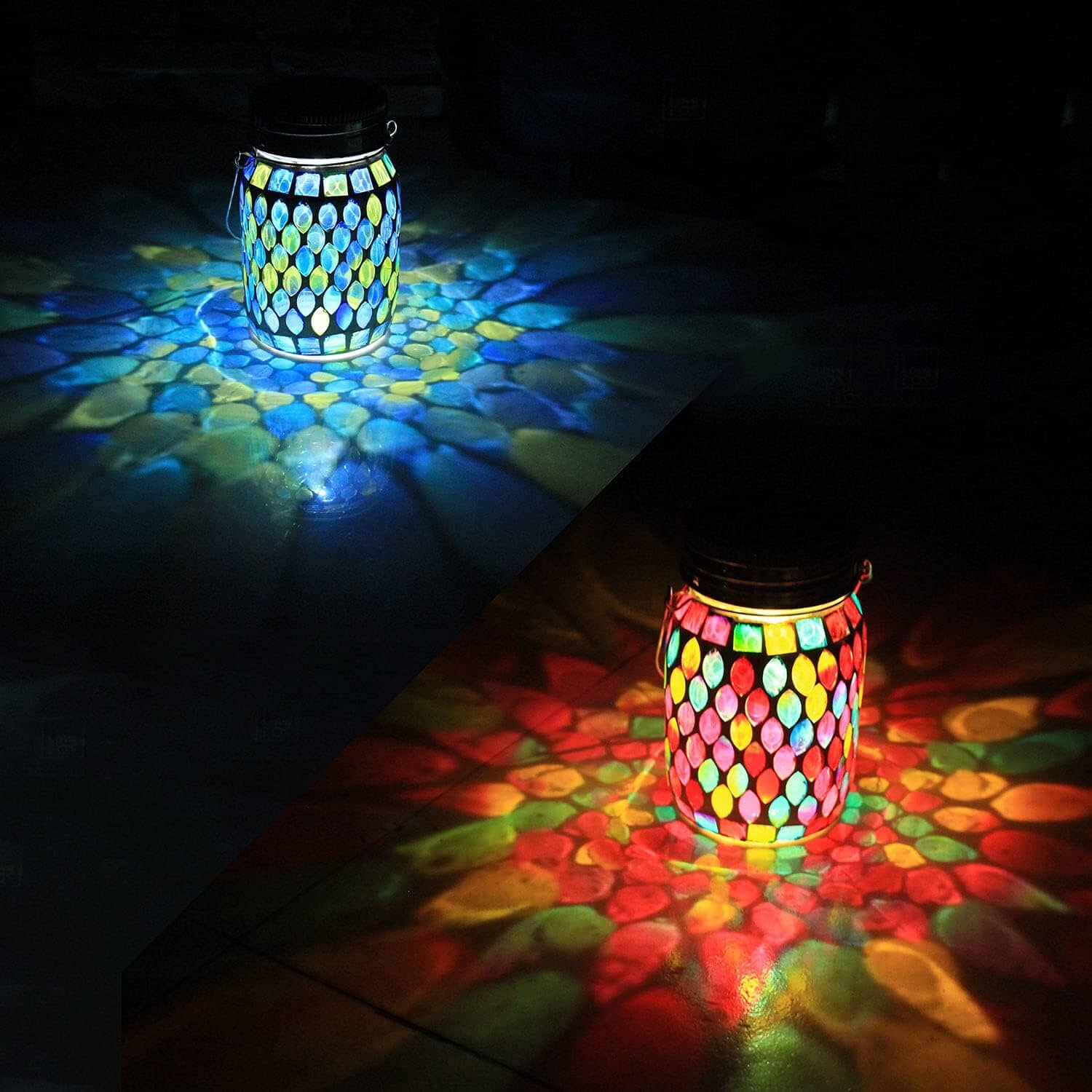 Solar Mosaic LED Waterproof Outdoor Hanging Lanterns Best Place Cheap Pice