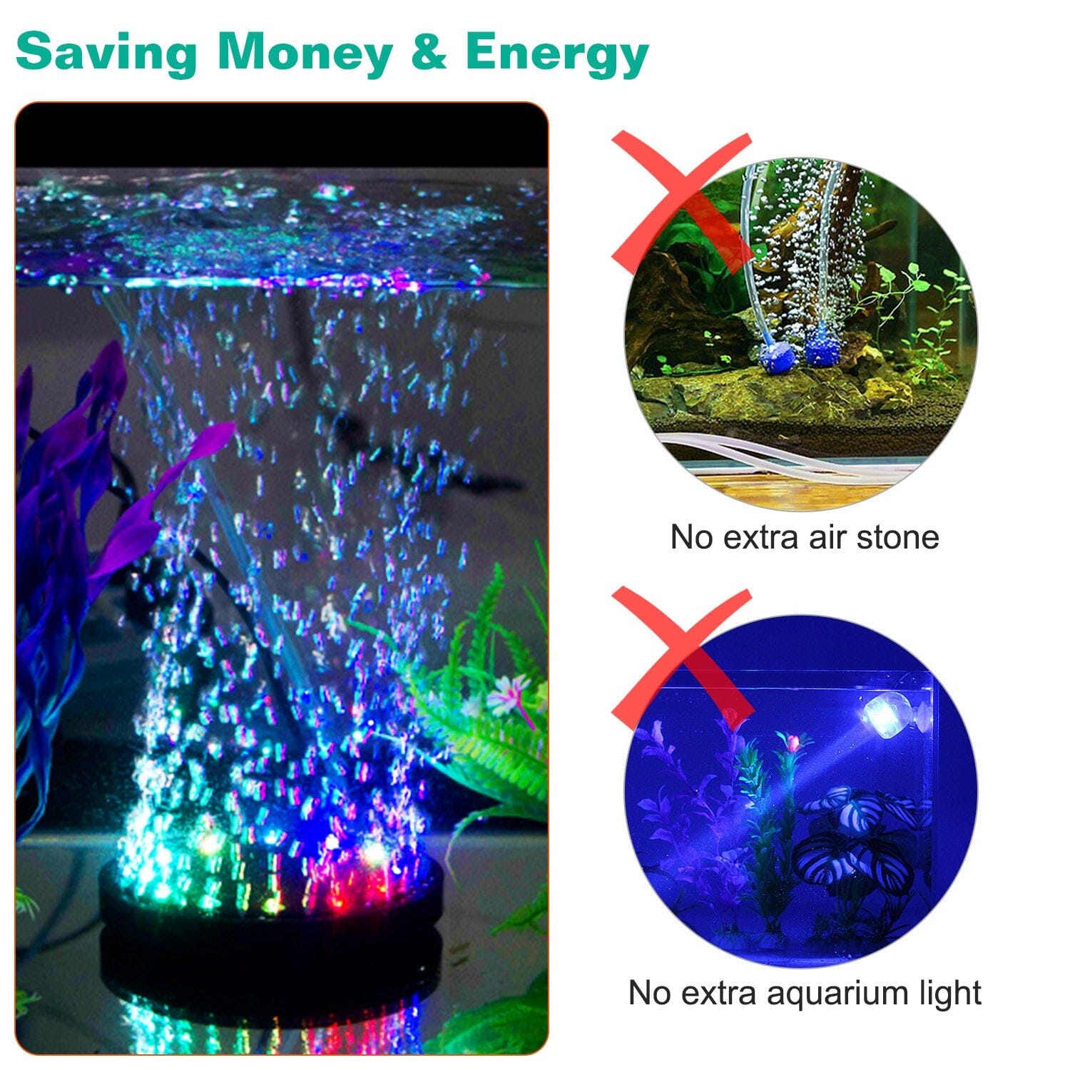 4in Multi-Colored LED Aquarium Air Bubble Lamp Footlocker Pictures