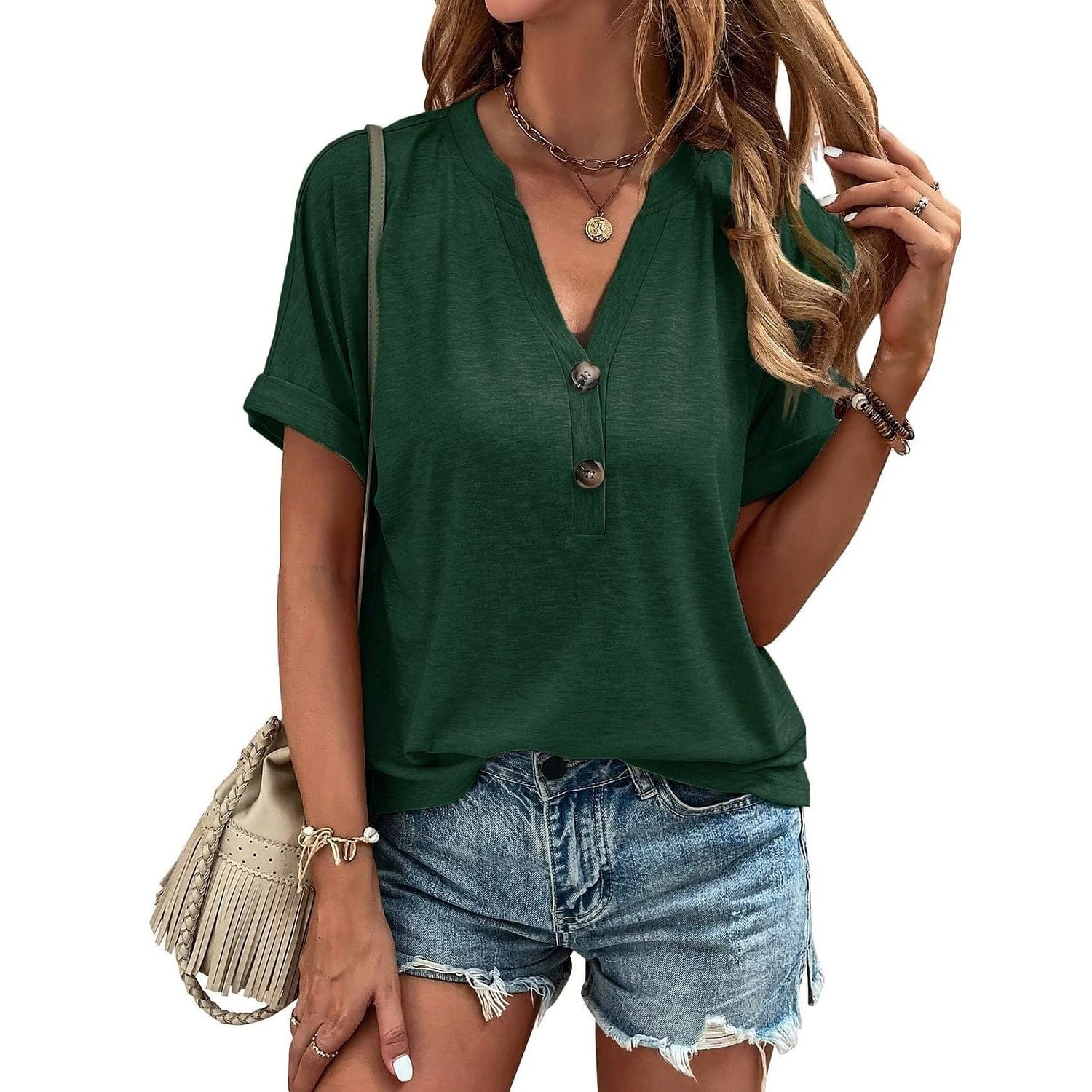 Women's T shirt V Neck Discount Choice