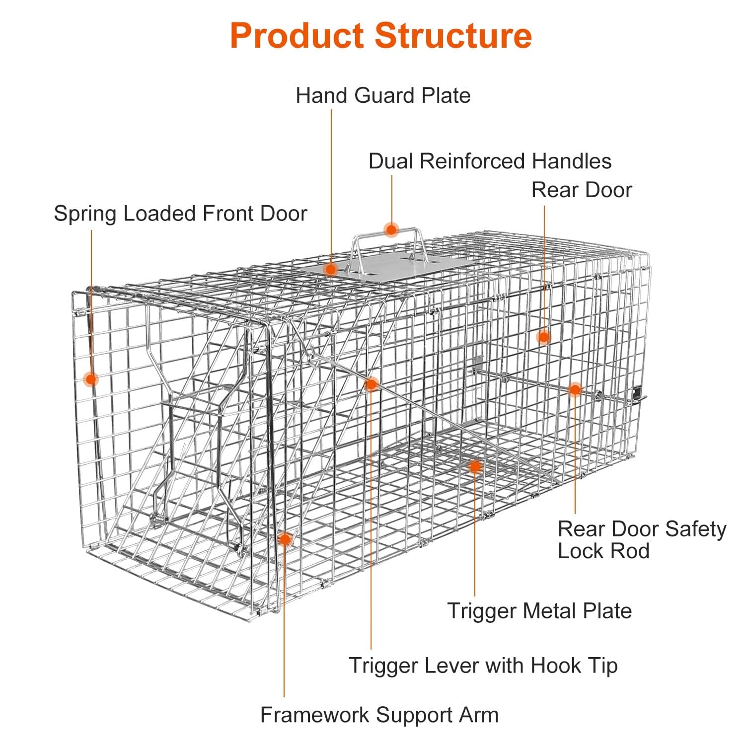 Humane Catch Release Live Animal Collapsible Galvanized Wire Trap Cage Free Shipping Cheap Online