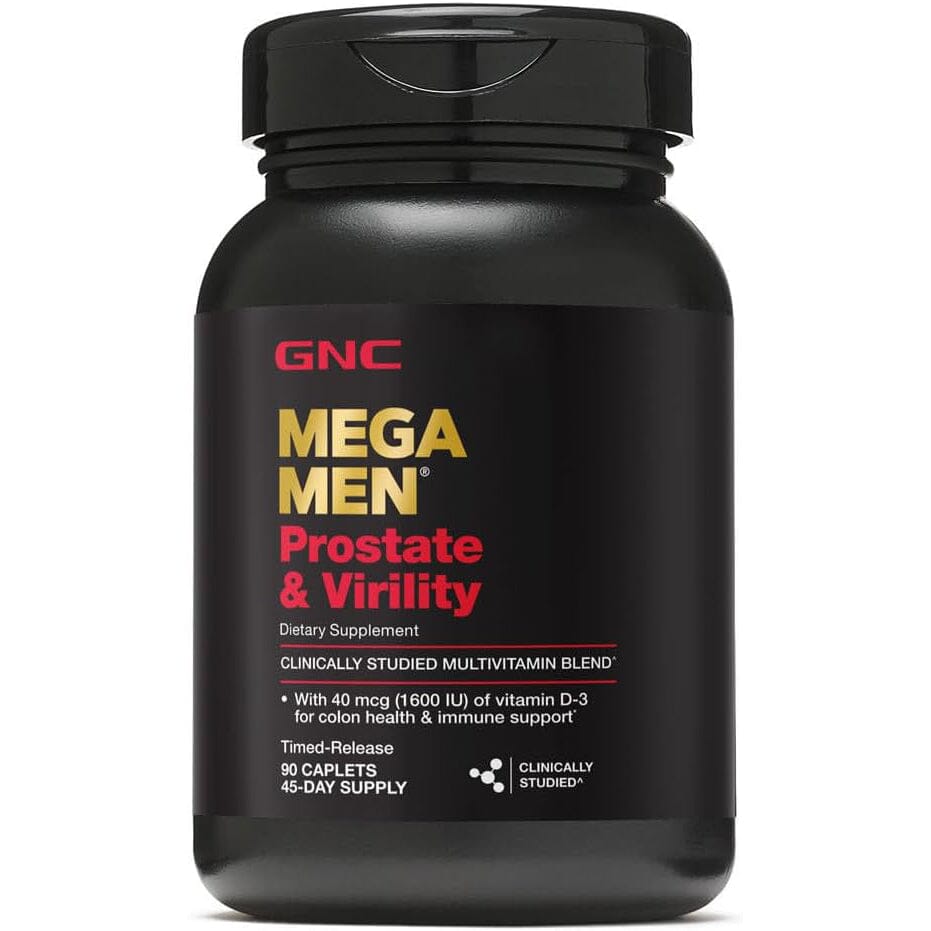 GNC Mega Men Prostate and Virility Supports Optimal Sexual Health and Prostate Health 90 Caplets Cheap Factory Outlet