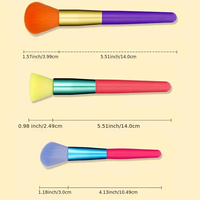 15-Pieces: Rainbow Color High Quality Makeup Brush Set Discount Largest Supplier