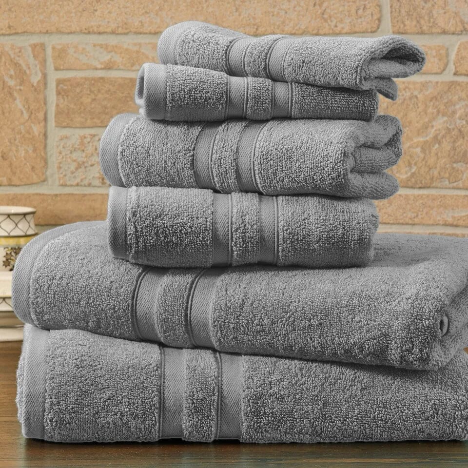 6-Piece Bibb Home Absorbent 100% Egyptian Cotton Towel Set Free Shipping Factory Outlet