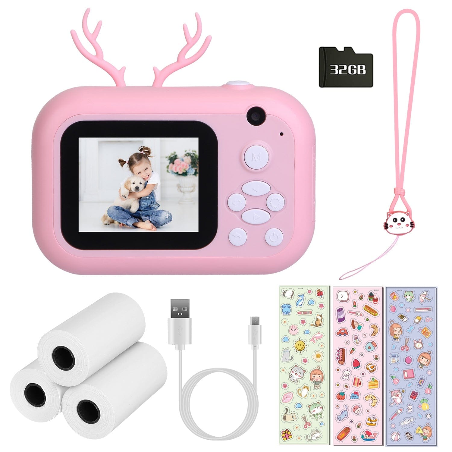 Zero Ink Selfie Camera 1080P HD Video Recorder with Dual Lens 3 Roll Print Papers Get To Buy Cheap Online