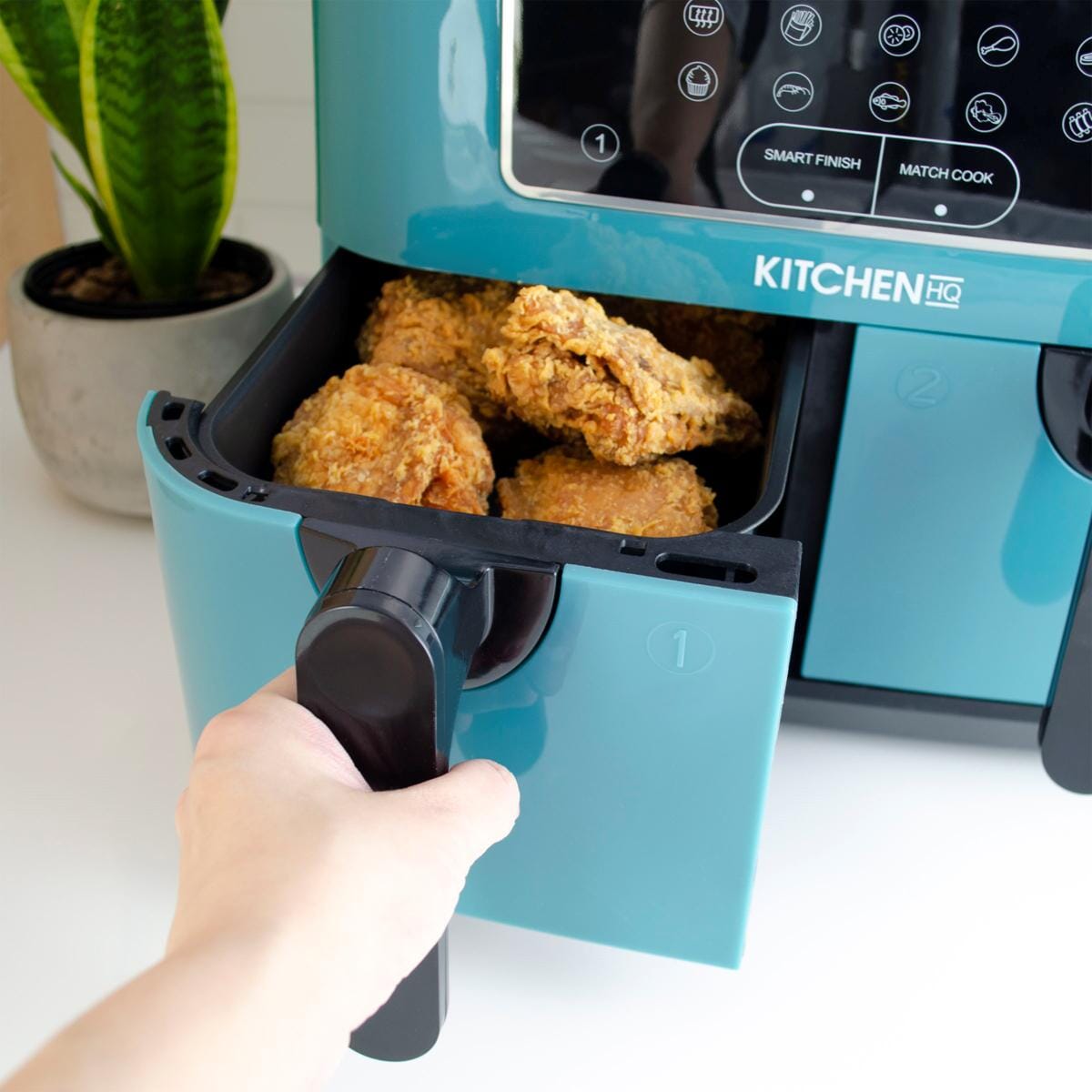 Kitchen HQ 10-in-1 9-Quart Dual Air Fryer with Kebabs (Refurbished) Cheap Footlocker Finishline