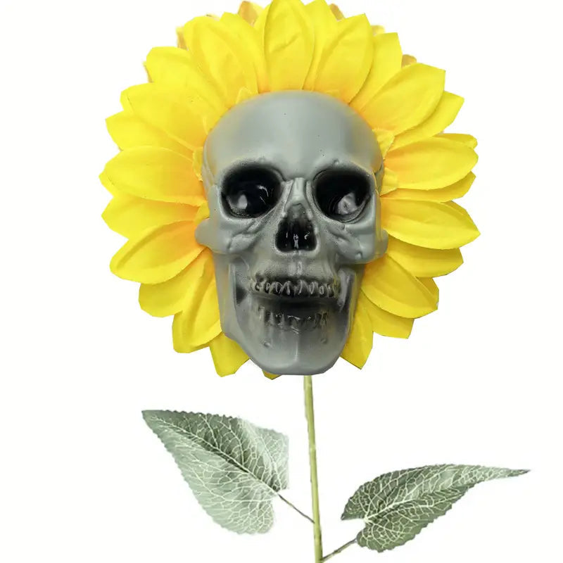 Halloween Sunflower Skull Head Garden Decoration Free Shipping Big Discount