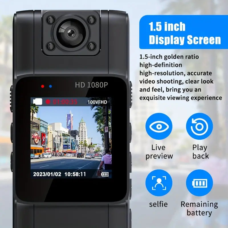 Full 1080P Police Body Camera With Clip Sale Hot Sale