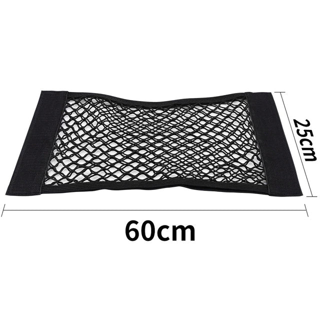 Car Back Rear Mesh Trunk Seat Elastic String Net Magic Sticker Universal Storage Bag Clearance Sast