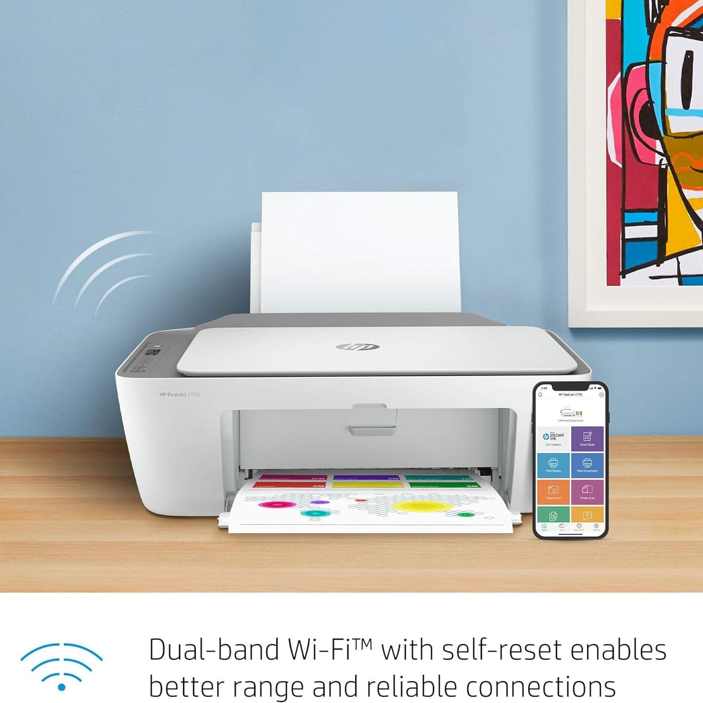 HP DeskJet 2755 All-in-One Inkjet Printer Scanner and Copier (Refurbished) Discount Best Sale