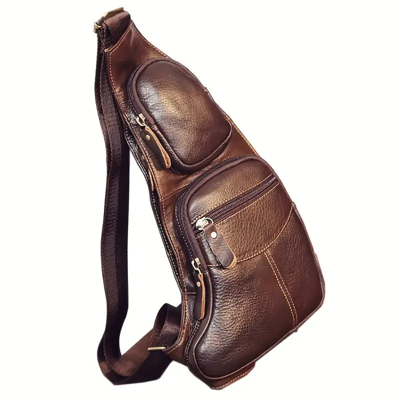 Rugged Vintage Leather Sling Bag Free Shipping Geniue Stockist