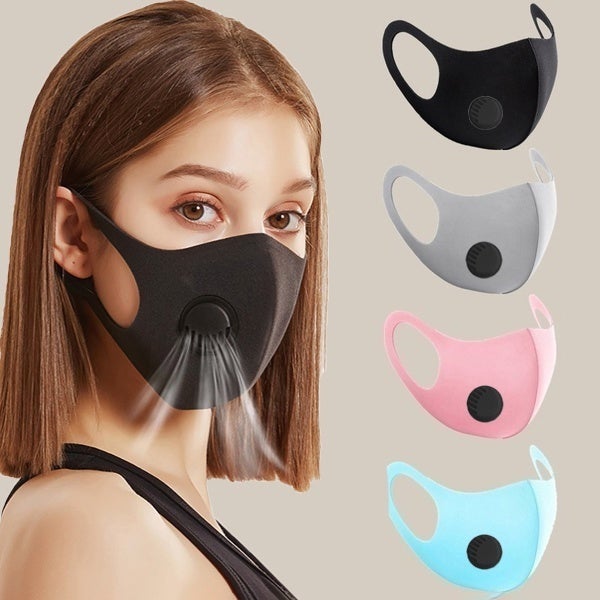 4-Pack: Face Mask with Valve Free Shipping Best Seller