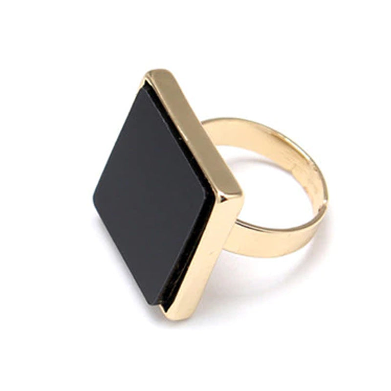 Geometric Square Color Shell Ring Bohemia Personality Exaggerated Fashion Rings Free Shipping Wholesale Pice