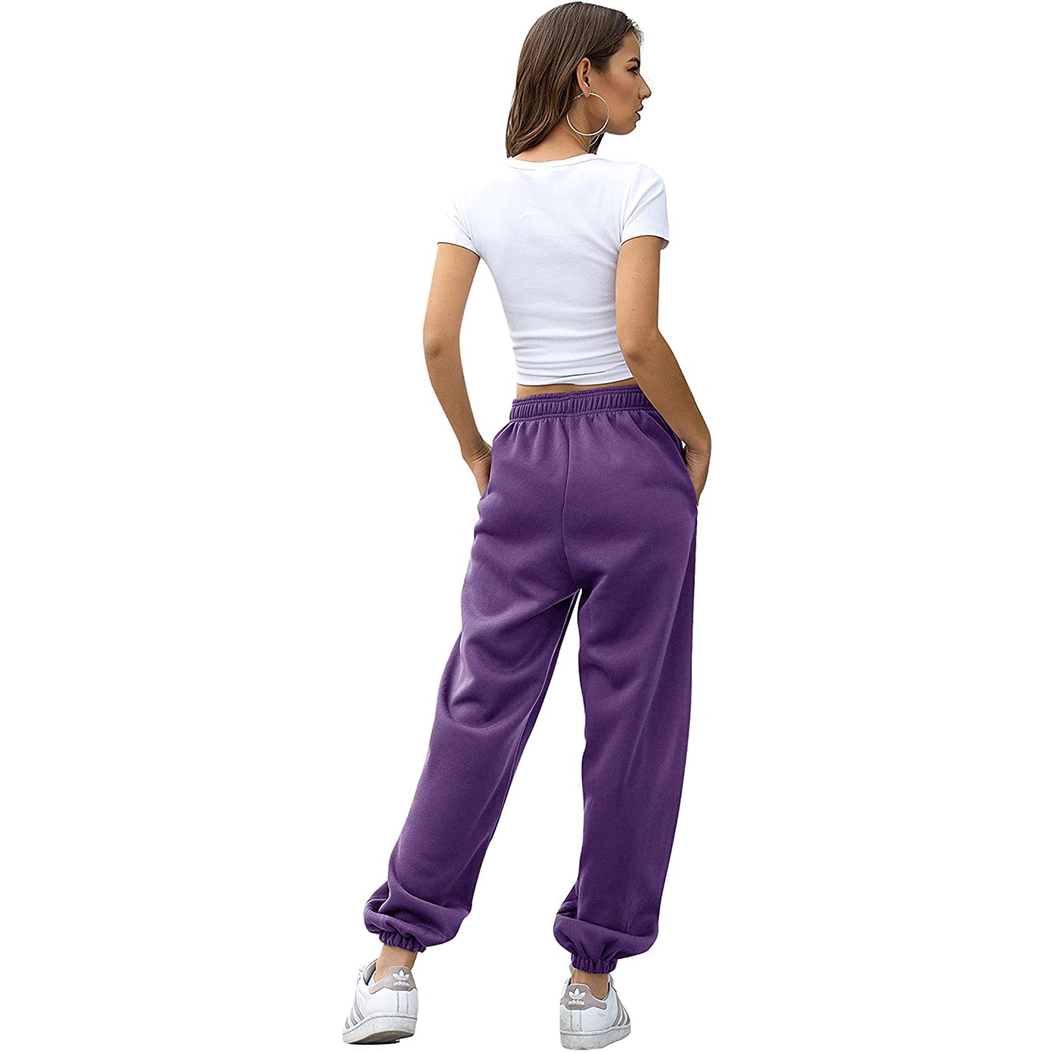 Womens Belted Sweatpants with Pockets Sale Fast Delivery