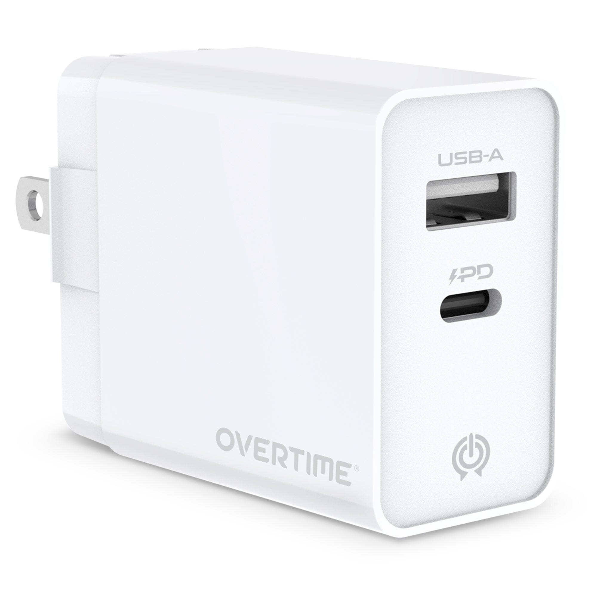 Overtime Dual Port USB A and USB C 38W Fast Charging Power Adapter Discount Cheap Online