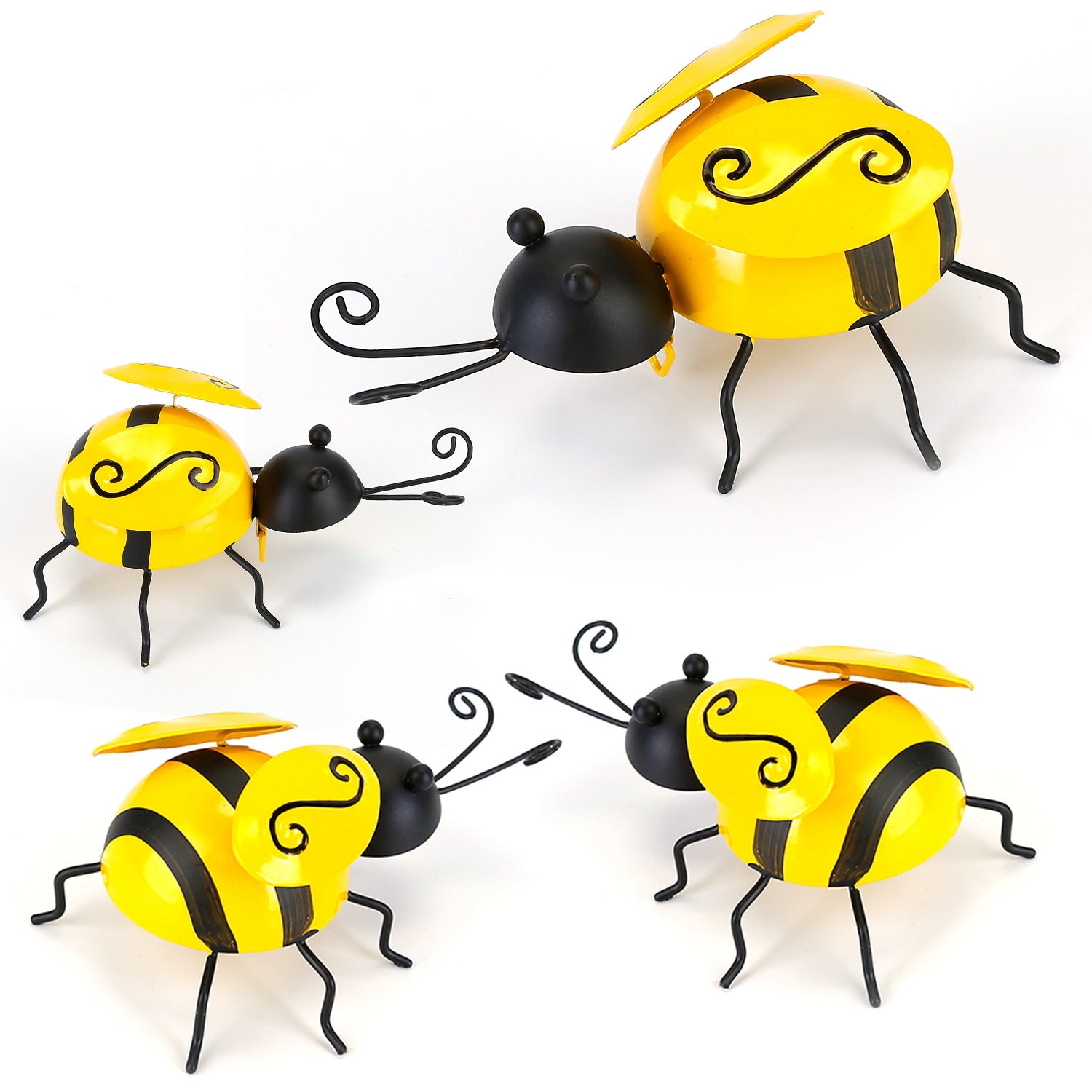 4-Piece: 3D Bumble Bee Ornament Set Many Kinds Of Online