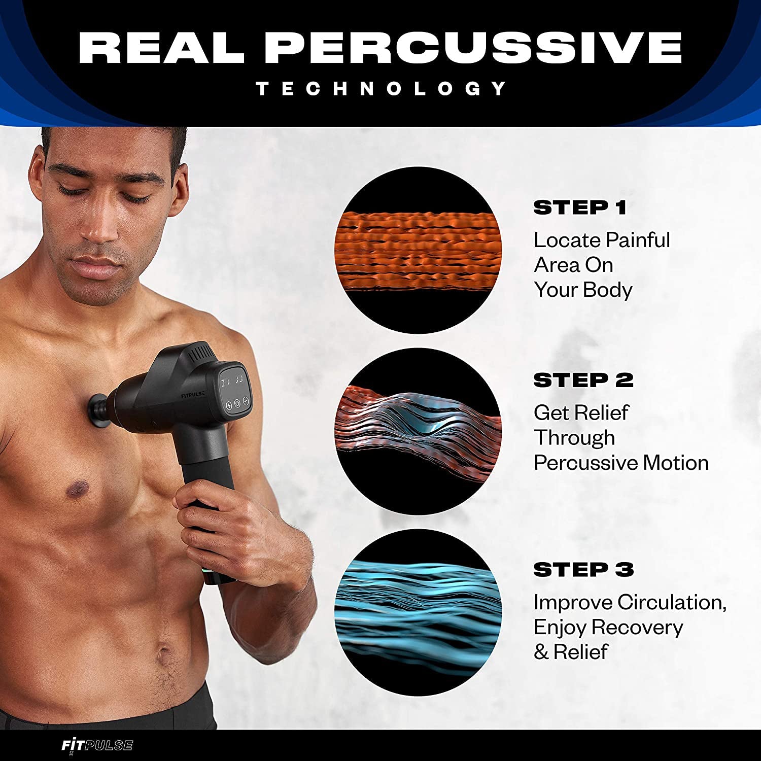 Fitpulse Percussion Massage Gun For Sale Wholesale Pice