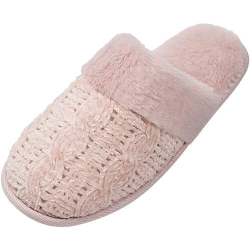 Roxoni Fur Trim Knit Sweater Slippers for Women Quality Free Shipping Outlet