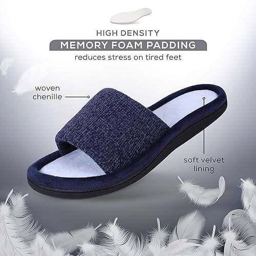 Roxoni Women Slippers Soft Open Toe Slide, Indoor Outdoor Rubber Sole Free Shipping New Styles