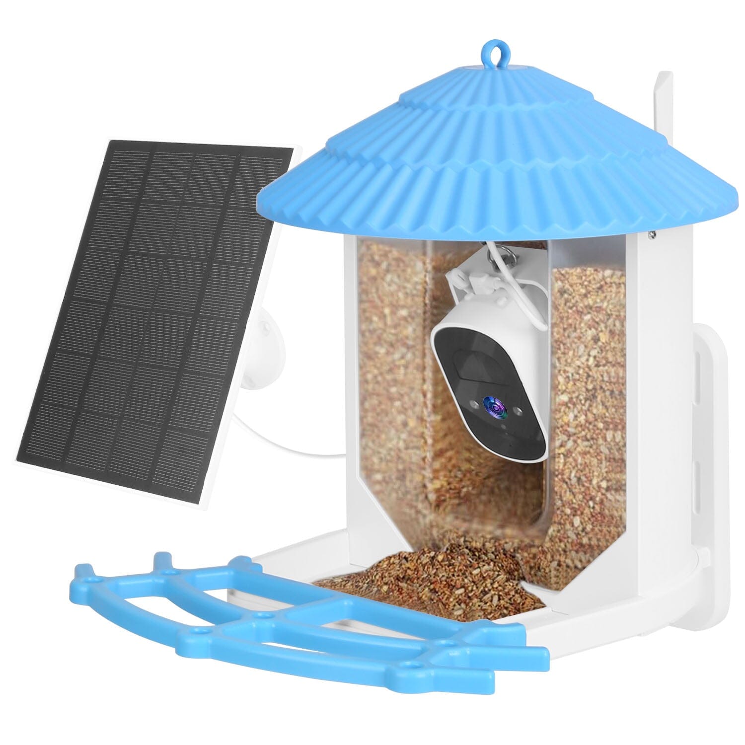 Solar Powered Smart Bird Feeder with PIR Motion AI Two-Way Audio Discount Collections