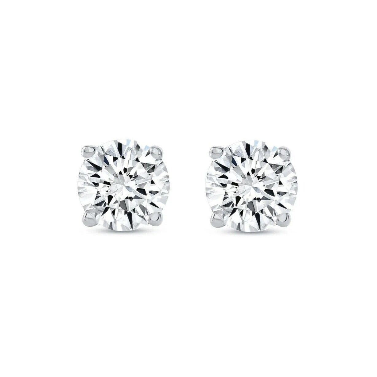 2 Ct Round Lab Created Grown Diamond Earrings 950 Platinum E/VVS Basket Screw Best Place To Buy