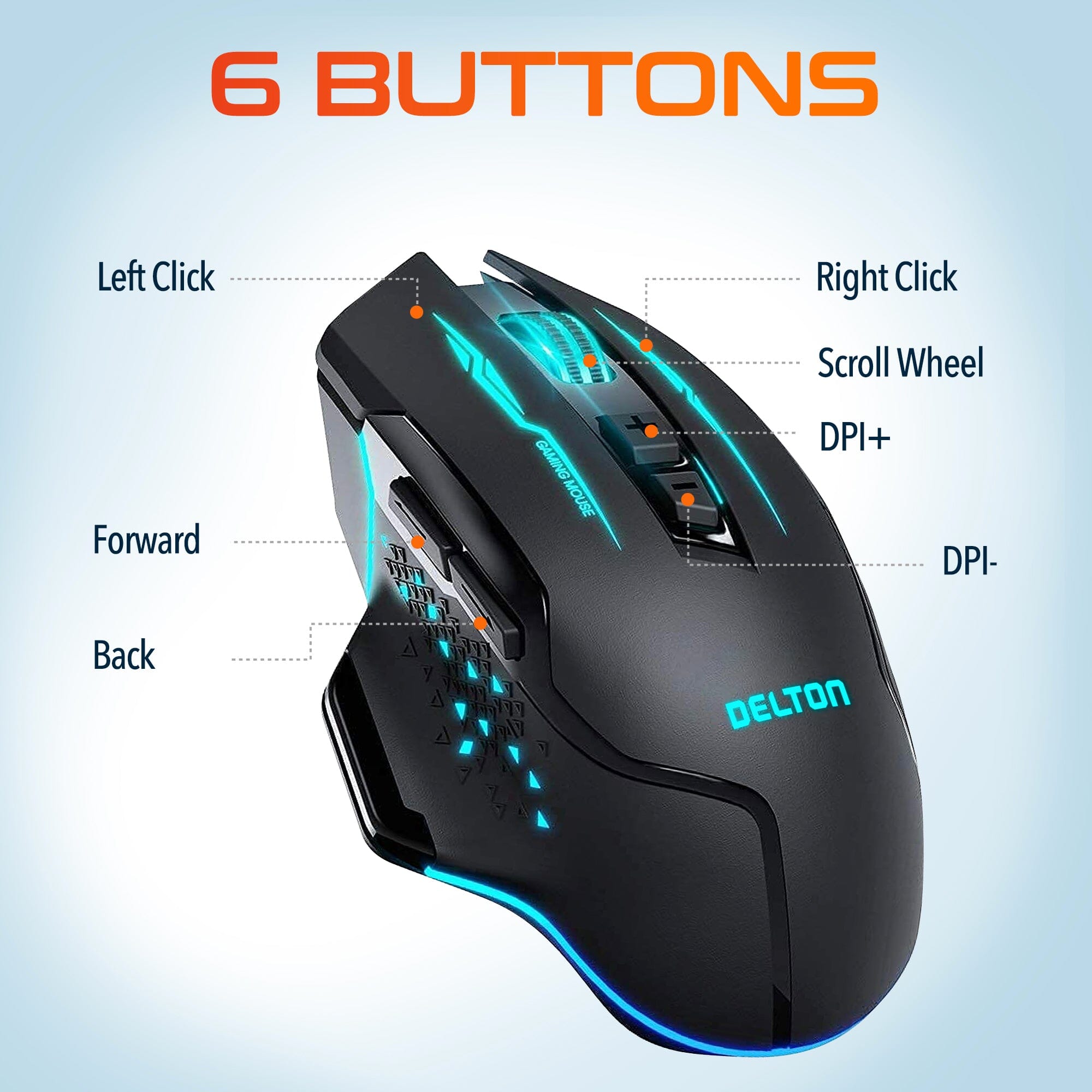 Delton G37 Rechargeable USB Ergonomic Wireless Gaming Mouse Online Cheap Quality