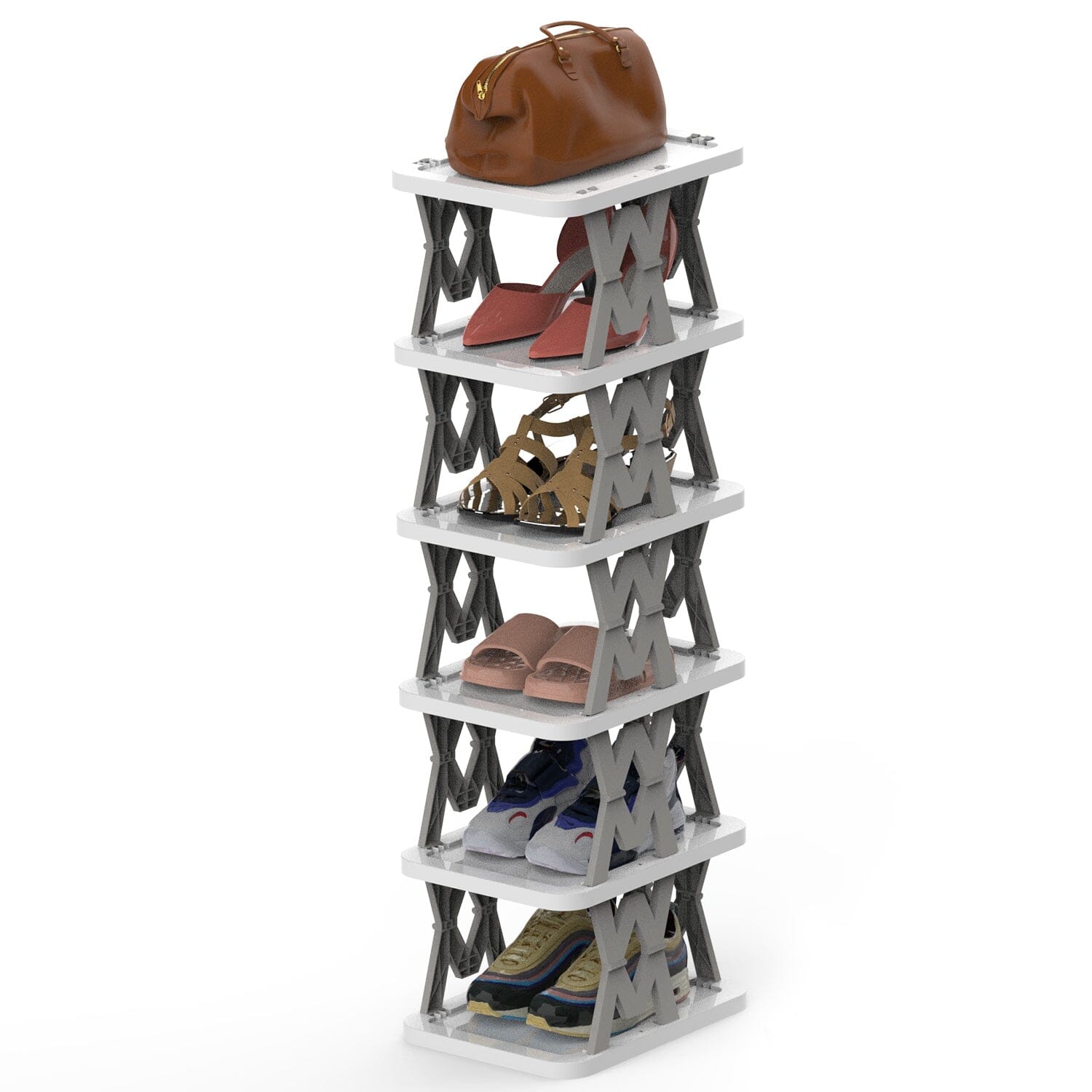 6-Tier Foldable Vertical Shoe Rack Cheap Sale Low Pice