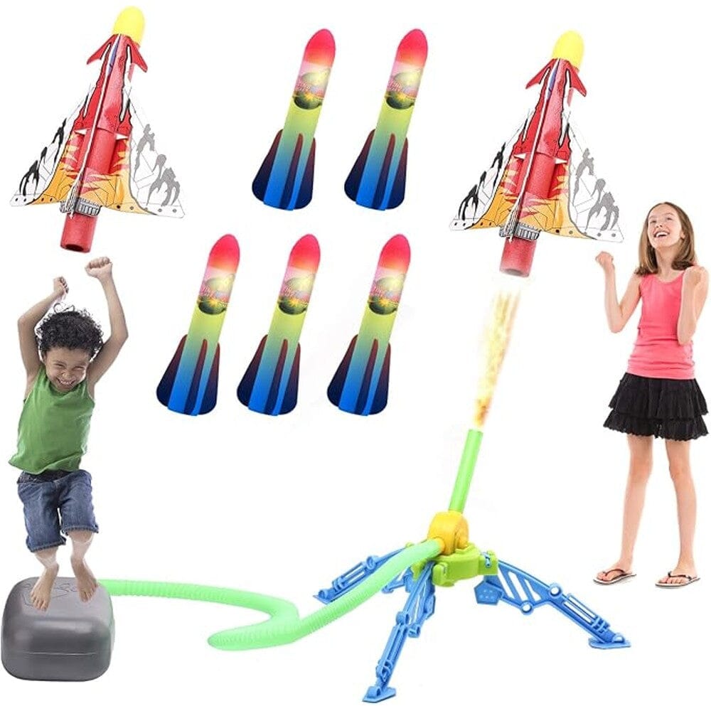 Toy Rocket Launcher 5 LED Foam Rockets + 1 Airplane Outlet Nicekicks