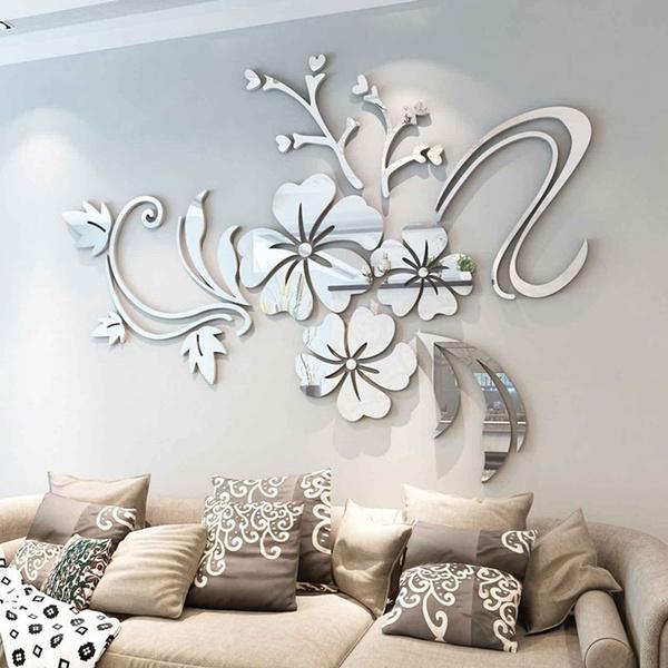 3D Mirror Flower Removable Wall Sticker Outlet Extremely