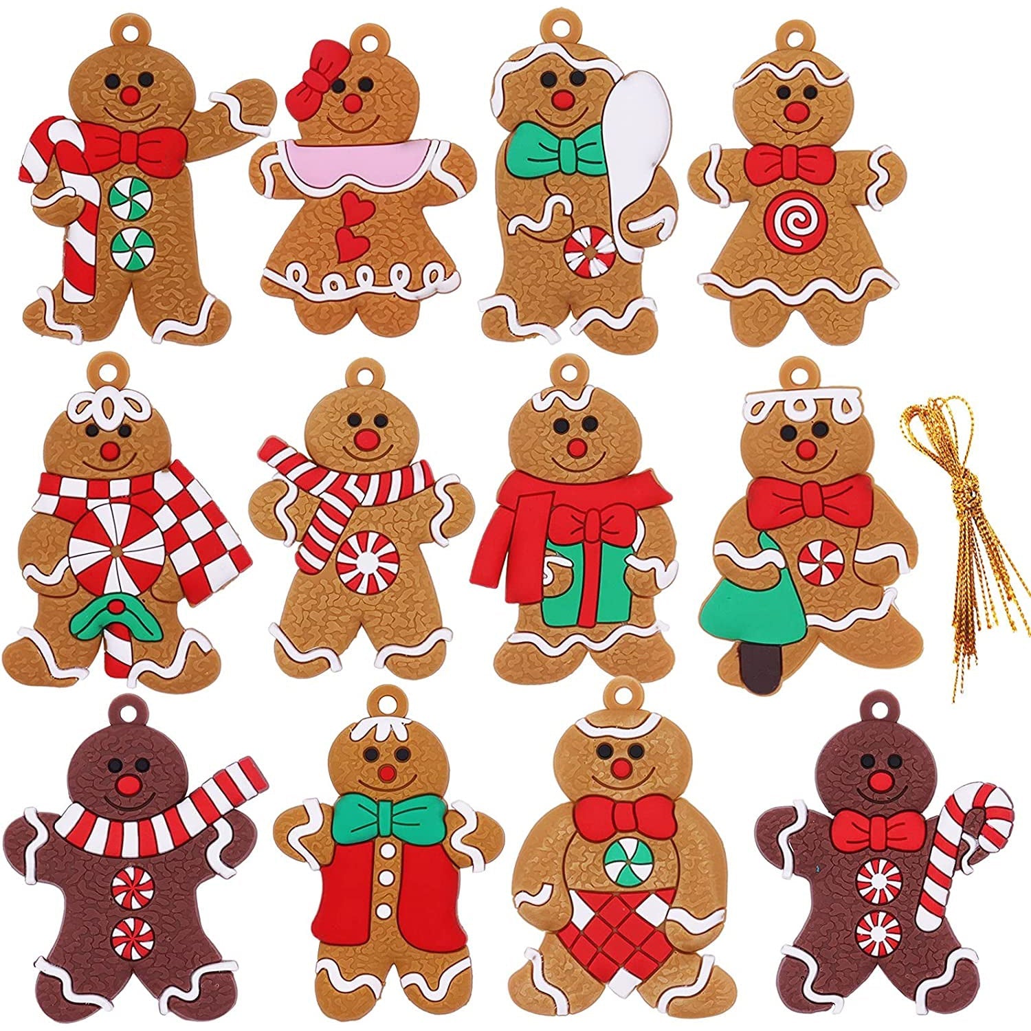 12-Piece: Gingerbread Man Ornaments Buy Cheap Best Wholesale