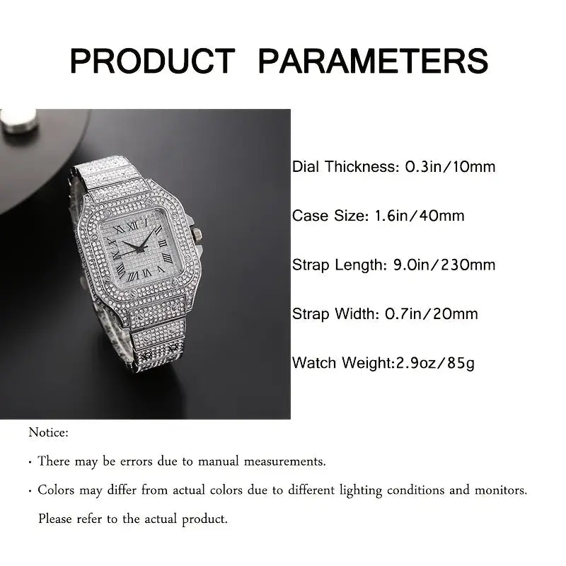 Men's Fashion Elegant High-End Analog Zinc Alloy Watch with Rhinestones Buy Cheap Cheapest