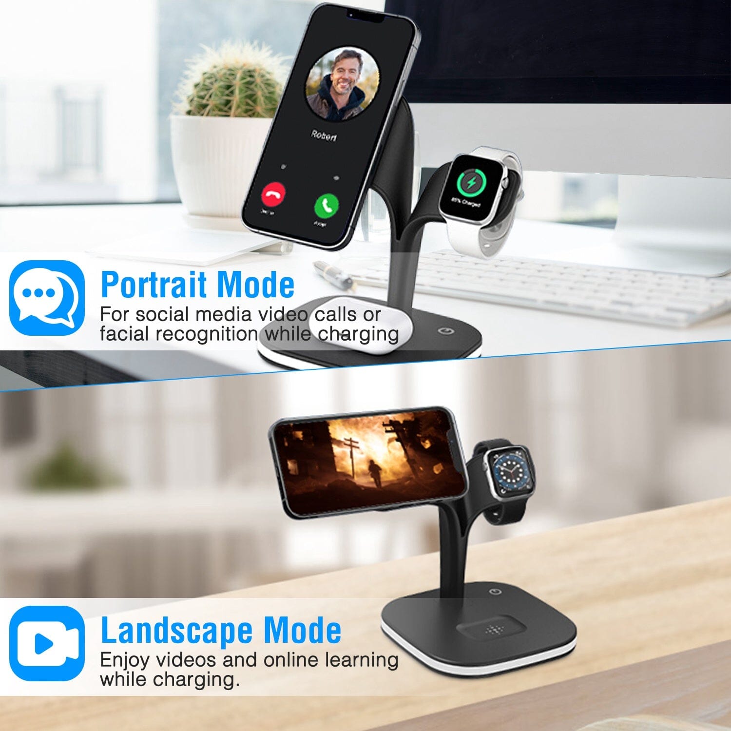 4-in-1 Magnetic Wireless Charging Station Dock Cheap Fashion Style