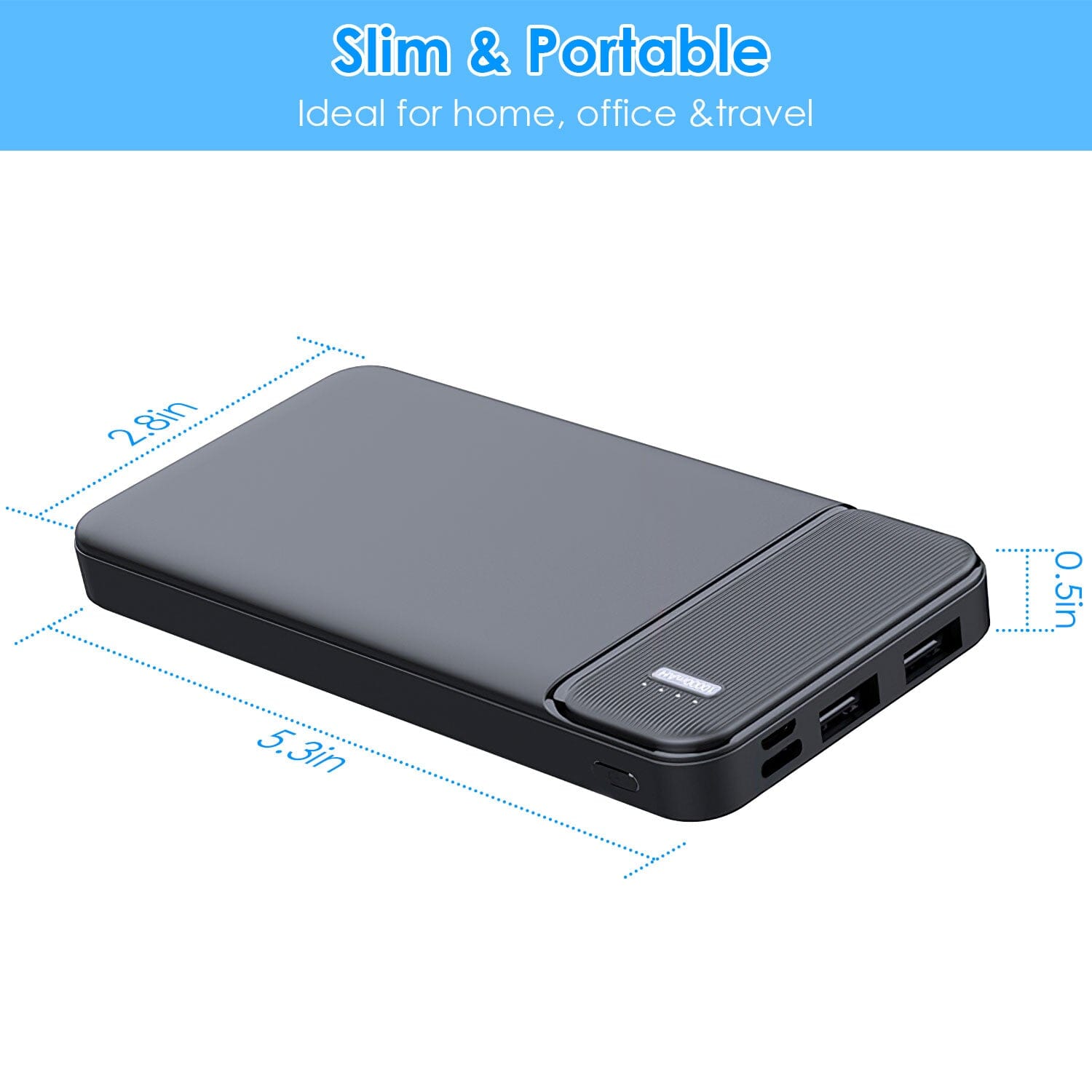 Portable Power Bank Phone Charger with 1 Micro USB Cable Free Shipping Supply