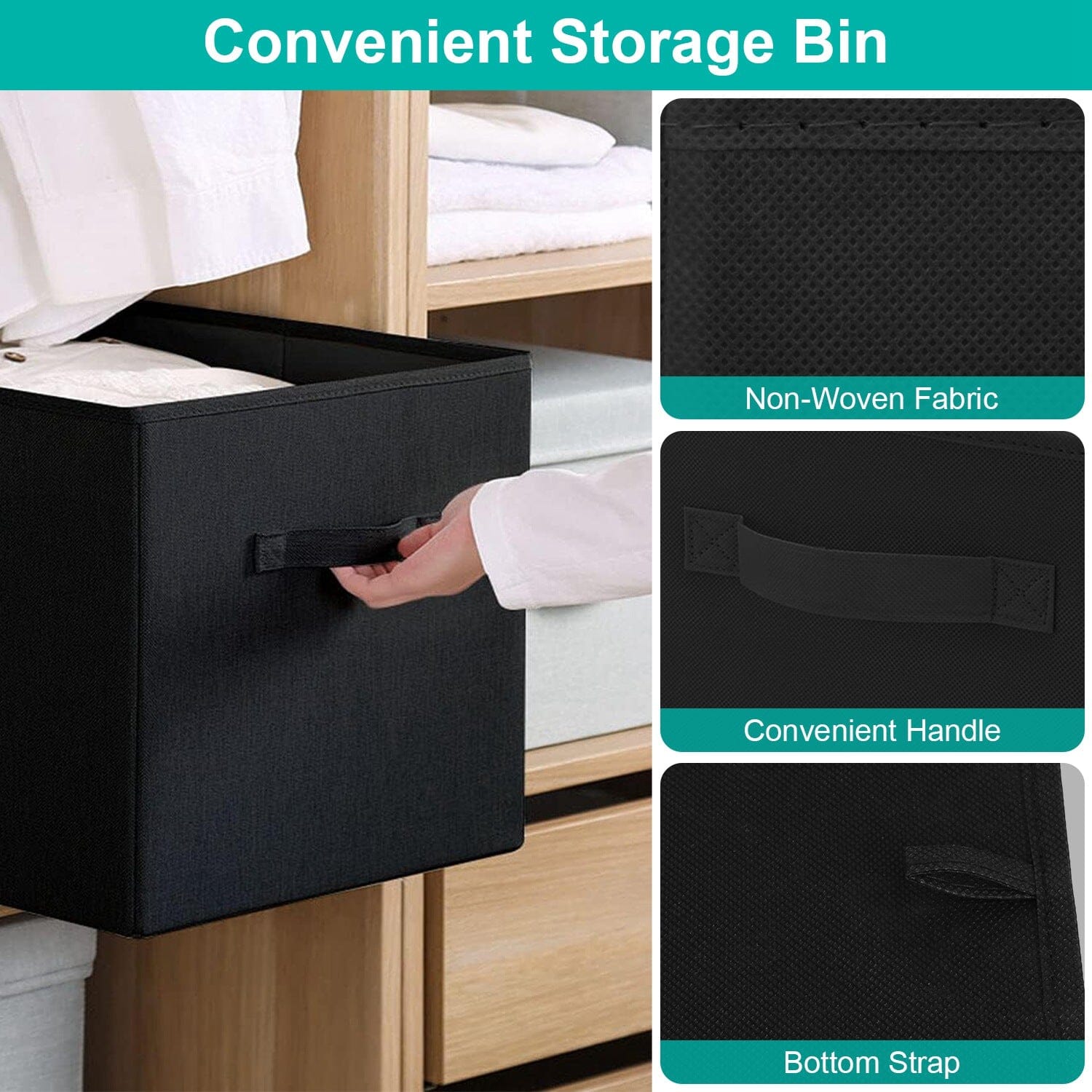 2-Piece Set: Storage Bin Non-Woven Fabric Cube Organizer Classic Cheap Pice