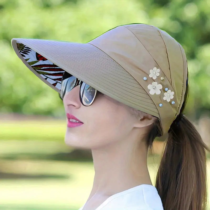 Wide Brim Sun Visor Foldable Picnic Hat Beach UV Protection Scallop Cap Cheap Get Authentic