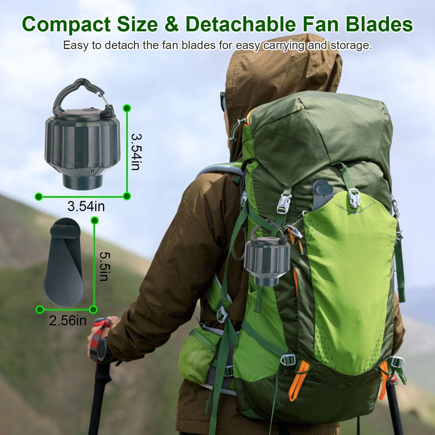 10400mAh USB Battery Powered Hanging Tent Lantern Fan Power Bank Clearance New Arrival