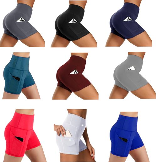 4-Pack: High Waist Soft Yoga Shorts for Women with 2 Side Pockets For Sale Finishline